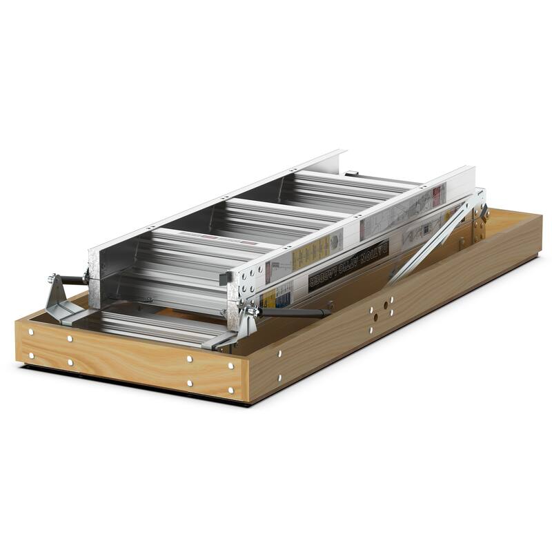 Aluminum Attic Ladder 350-pound Capacity 22 1/2" x 54" Opening 7-10ft Ceiling