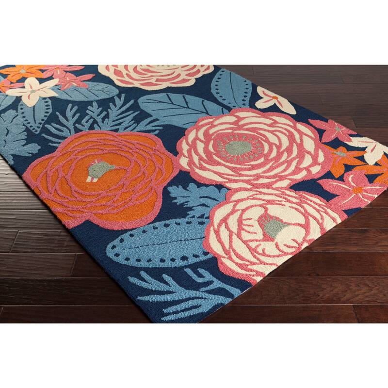 Hand-hooked Lola Floral Area Rug