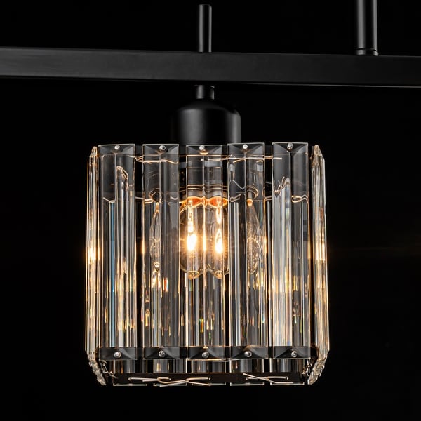 Starsky 5-Light 40in. Modern Glass Crystal Chandelier Cluster