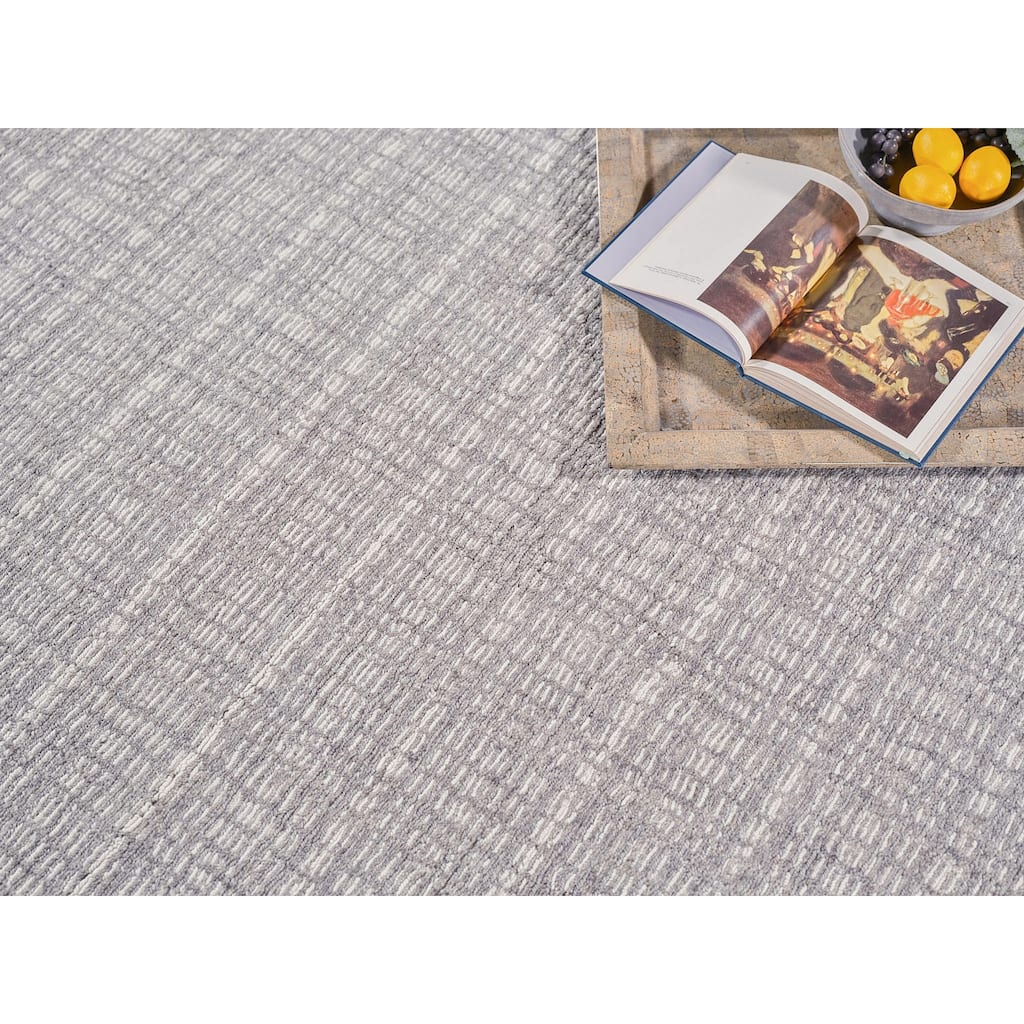 Exquisite Rugs Alpine Handmade Handloomed New Zealand Wool Gray/Ivory Area Rug