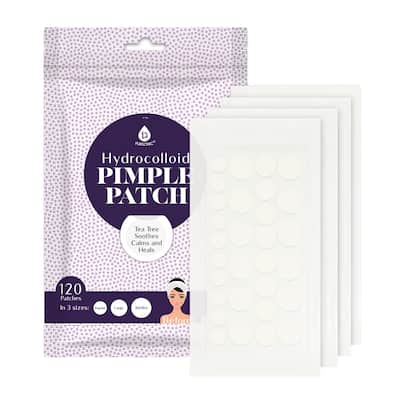 Pursonic Hydrocolloid Pimple Patch, 120-Count, Multi Size Acne Solution
