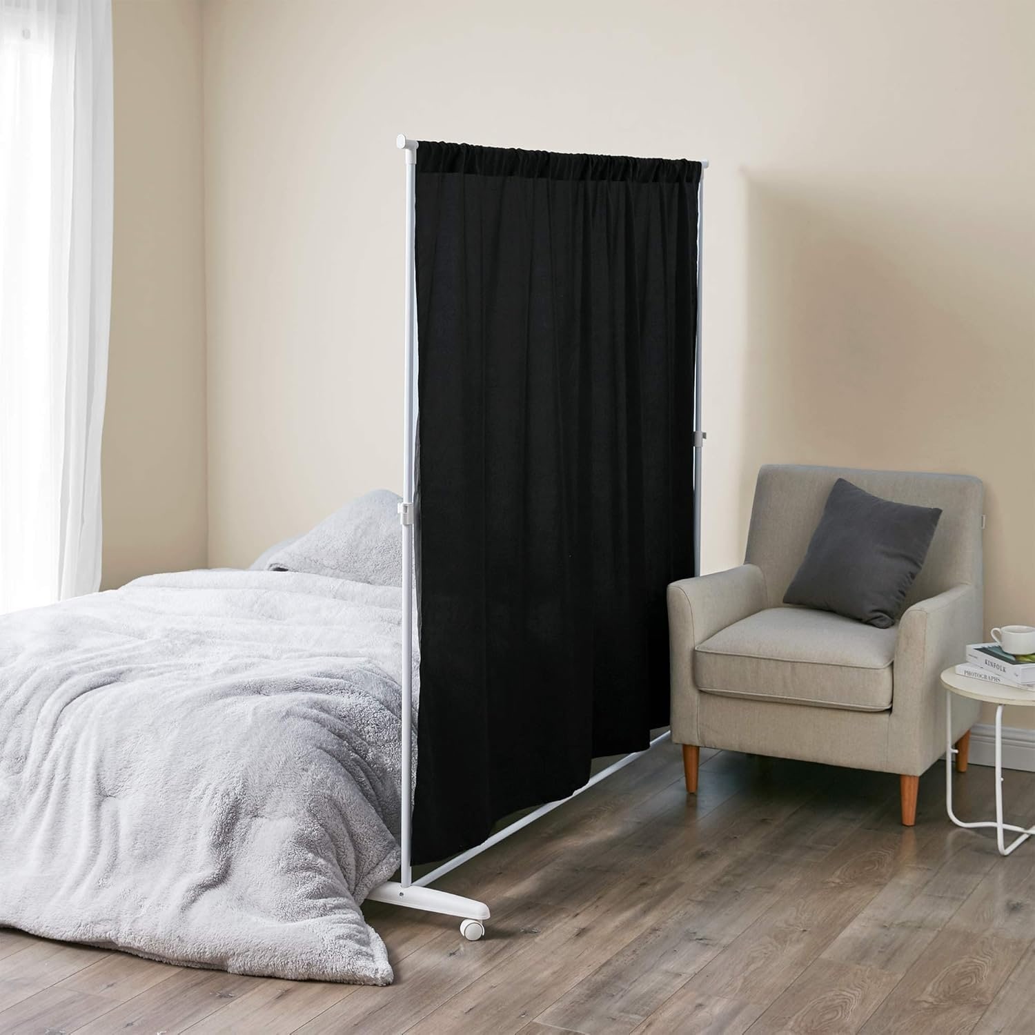 Don't Look At Me - Privacy Room Divider - Basics Extendable - White Frame by DormCo