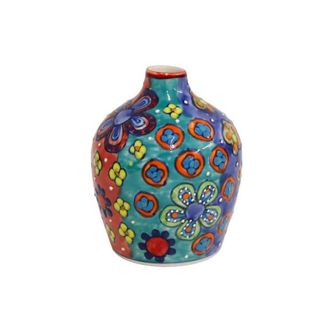 Home&Manor Mini Ceramic Vase Multicolor