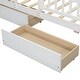 preview thumbnail 13 of 26, Twin Size LED Wood Bed with 2 Drawers and Guardrail, Storage Platform Bed Frame with Built-in USB & Type-C Charging Ports