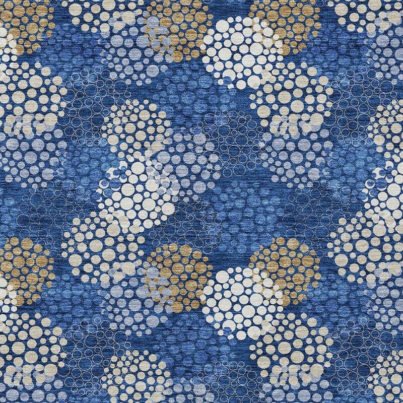 HomeRoots Polka Dot Transitional Rectangle Outdoor Rug