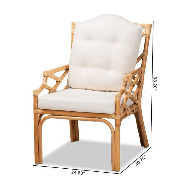 Sonia Modern and Contemporary Natural Finished Rattan Armchair
