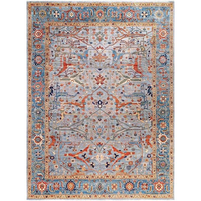 Serapi One-of-a-Kind Hand-Knotted Area Rug - Gray - 8' 10" x 11' 11"