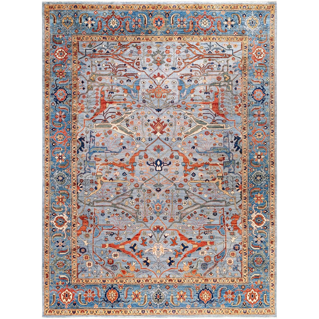 Serapi One-of-a-Kind Hand-Knotted Area Rug - Gray - 8' 10" x 11' 11"