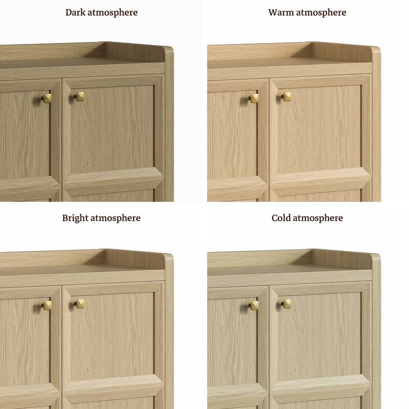 Multifunctional Minimalist Side Cabinet with 3D Design