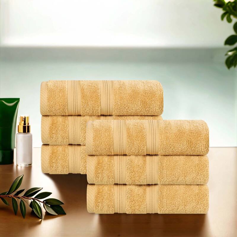 Superior Smart Dry Zero Twist Cotton Hand Towels, Set of 6