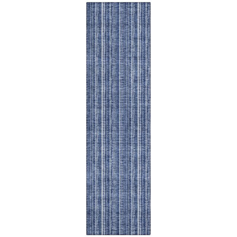 Machine Washable Indoor/ Outdoor Stripe Chantille Rug
