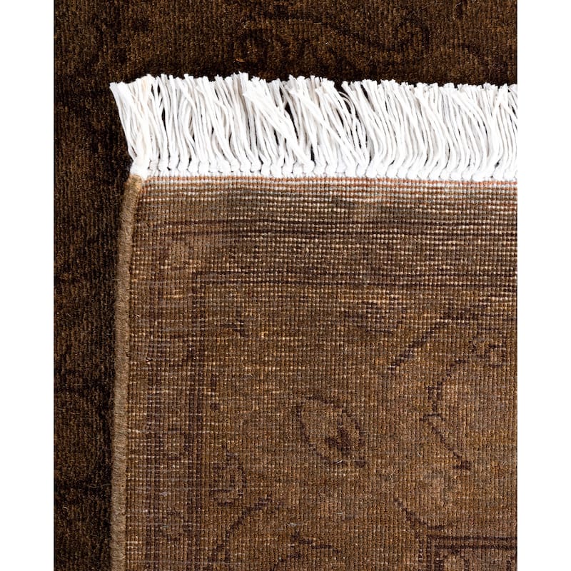 Overdyed One-of-a-Kind Hand-Knotted Area Rug - Brown - 3' 2" x 5' 3"