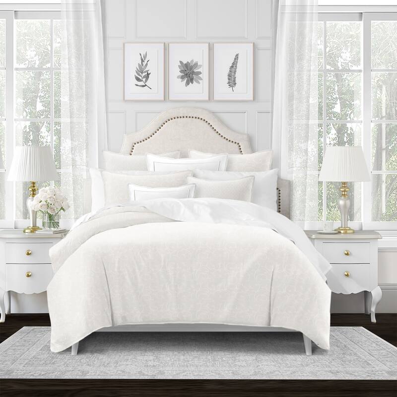 Marlene Alabaster Twin Comforter & 1 Sham Set, plus 1 bonus cushion