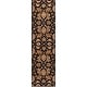 preview thumbnail 2 of 7, Hand-Tufted Alton Floral Wool Black Runner - 2' 3" x 8'