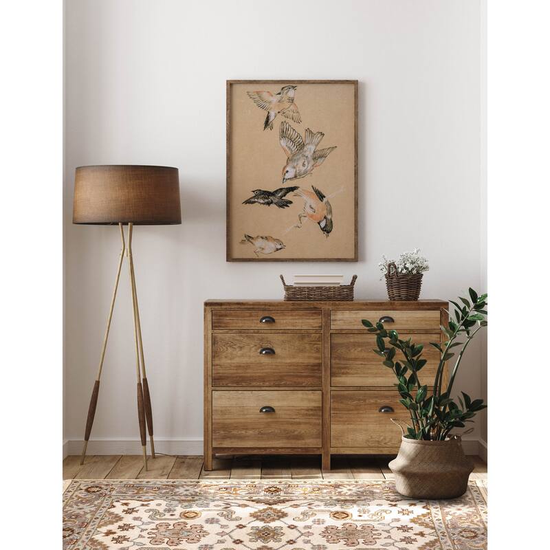 ECARPETGALLERY Hand-knotted Royal Oushak Ivory Wool Rug - 4'1 x 5'11