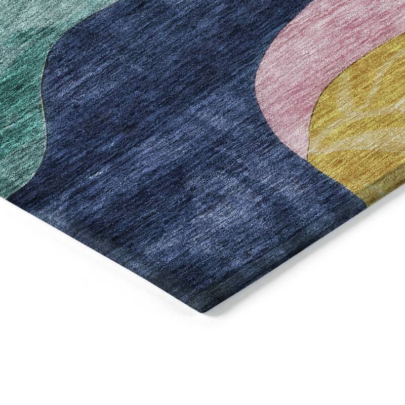 HomeRoots Abstract Transitional Rectangle Outdoor Rug