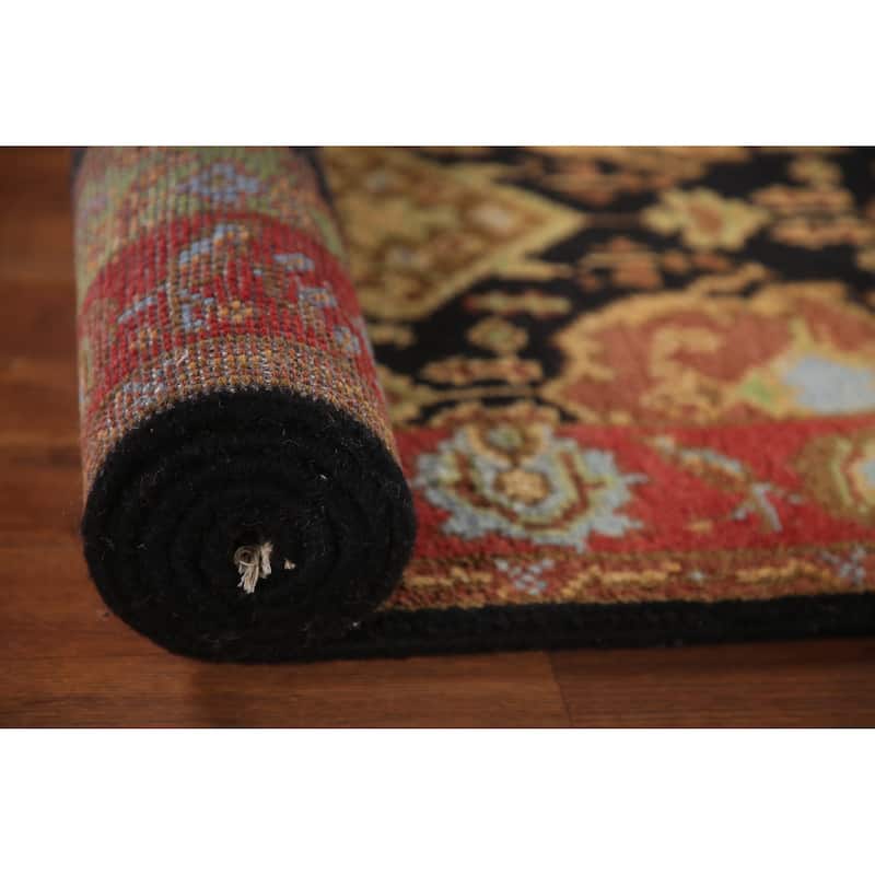 Black Kazak Indian Area Rug Hand-knotted Wool Carpet - 2'7"x 6'0"