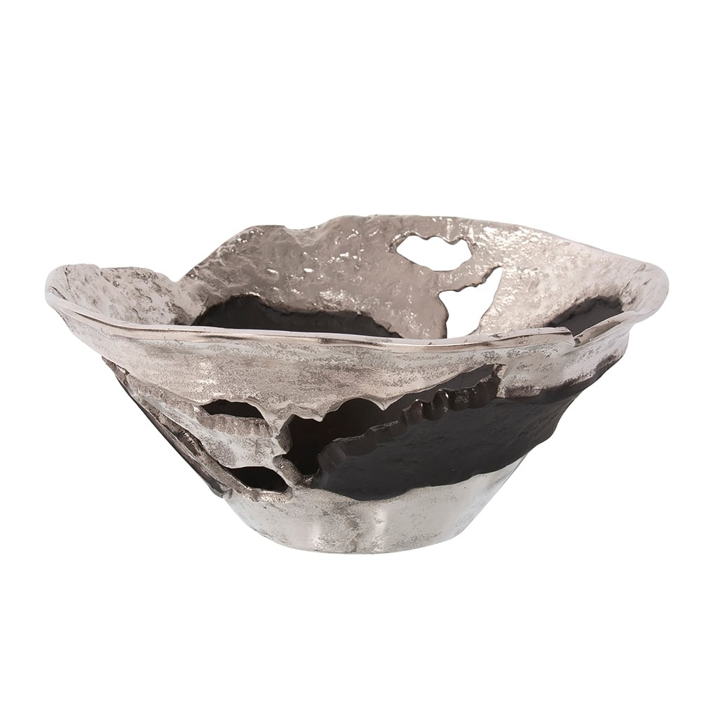 Allan Andrews Contemporary Nickel and Black Bowl, Small