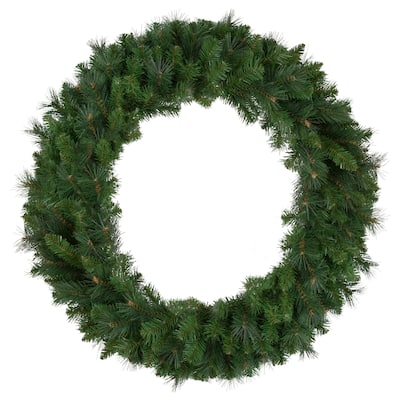 Beaver Pine Mixed Artificial Christmas Wreath 36-Inch Unlit - 36"