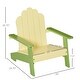 preview thumbnail 4 of 30, Outsunny Kids Pine Wood Adirondack Lounger Chair with Slat Style Backrest and Wide Seat for Age 1-4 - 20" x 19.75" x 20.75"