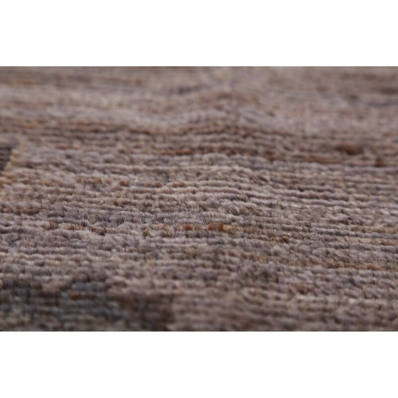 Hand Knotted Oriental 100% Wool Carpet Transitional All-Over Purples Oushak Area Rug - 11' 9'' X 9' 4''