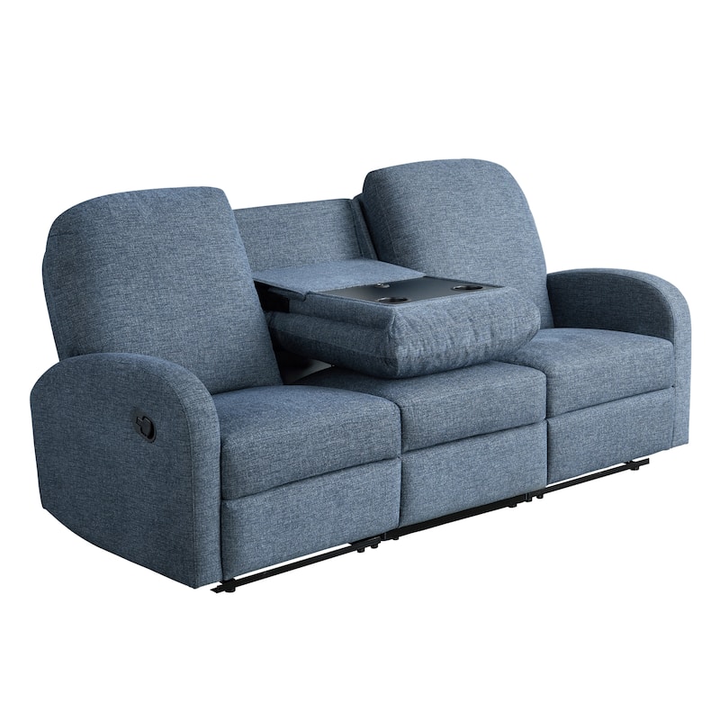 Relax-A-Lounger Parker Reclining Sofa in Woven Polyester Fabric