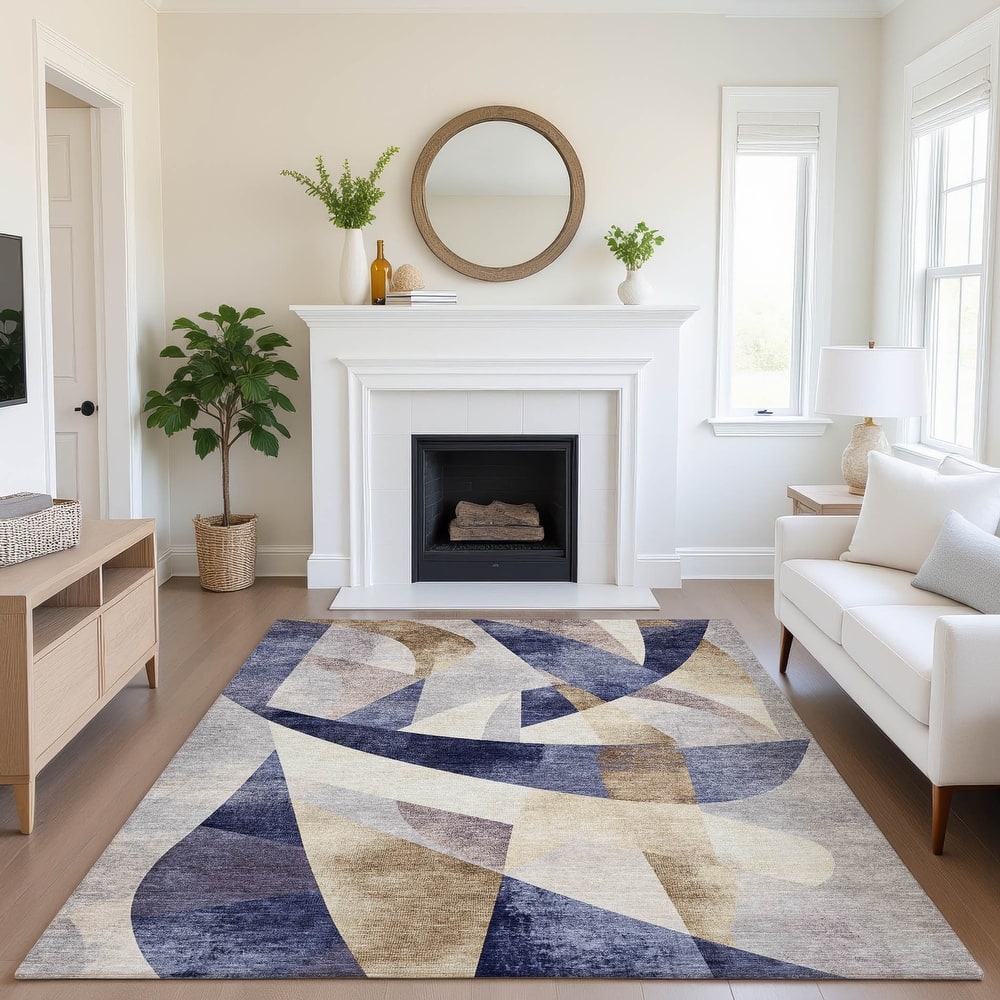 Premium Washable Super Soft Abstract Contemporary Mayfield Rug