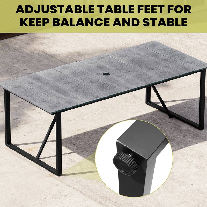 7 Pieces Outdoor Aluminum Furniture Set Patio Dining Set for Lawn Backyard
