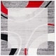 preview thumbnail 3 of 5, SAFAVIEH Skyler Jentje Mid-Century Modern Rug 6'7" Square - Grey/Red - Square