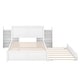 preview thumbnail 13 of 14, Full Size Storage Platform Bed with Twin Size Trundle, Pull Out Shelves, and Headboard for Space-Saving Solutions, White