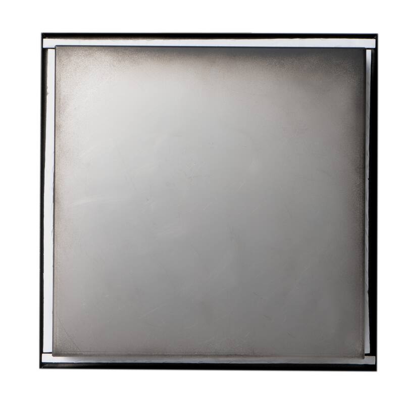 ALFI brand 12" x 12" Black Matte Stainless Steel Square Single Shelf Bath Shower Niche