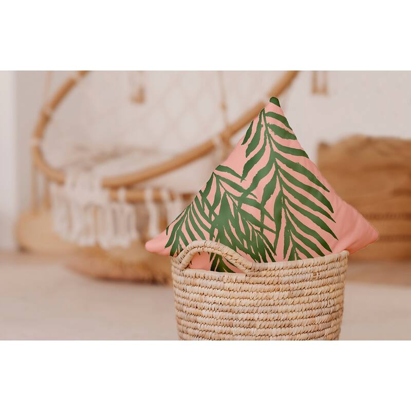 Blowing Palm Fronds Decorative Throw Pillow