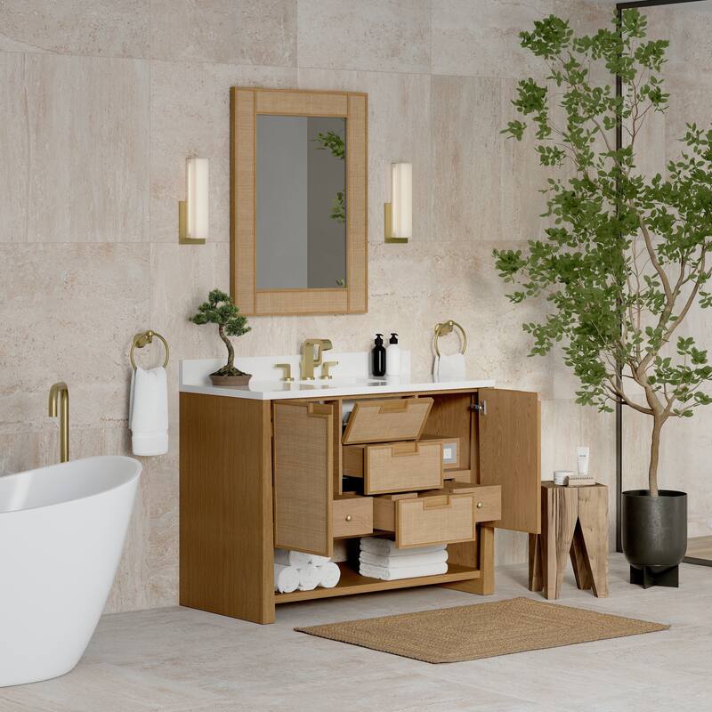 Solene 48" Single Vanity, Seaside Oak - 48