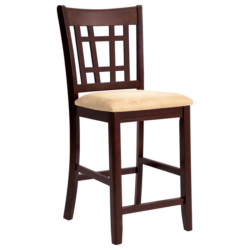 Lavon Wood Lattice Back Counter Height Stools (Set of 2) - 18.50'' x 20.25'' x 41.25''