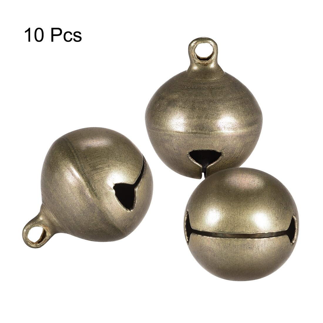  Jingle Bells, 100PCS Brass Bells for Crafts + 10 Jute Rope, 0.5  Inch Small Copper Bells, DIY Mini Bells Bulk, Loud Sound Jingle Bells,  Bronze Jingle Bell for Christmas Decorations, Home/Pet/Gift