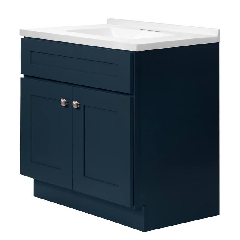 Brookings 31 Inch Assembled Bath Vanity with Modern Sink Top