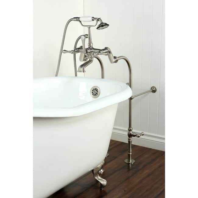 Kingston Brass Aqua Eden 60" Clawfoot Cast Iron Soaking Tub with