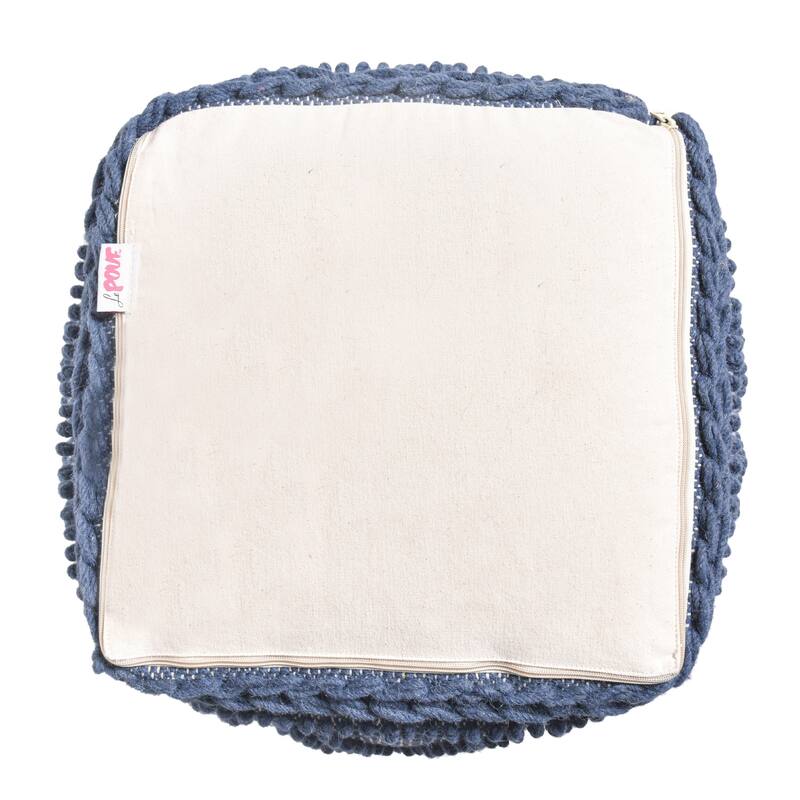 Fossa Handcrafted Boho Large Rectangular Pouf by Christopher Knight Home