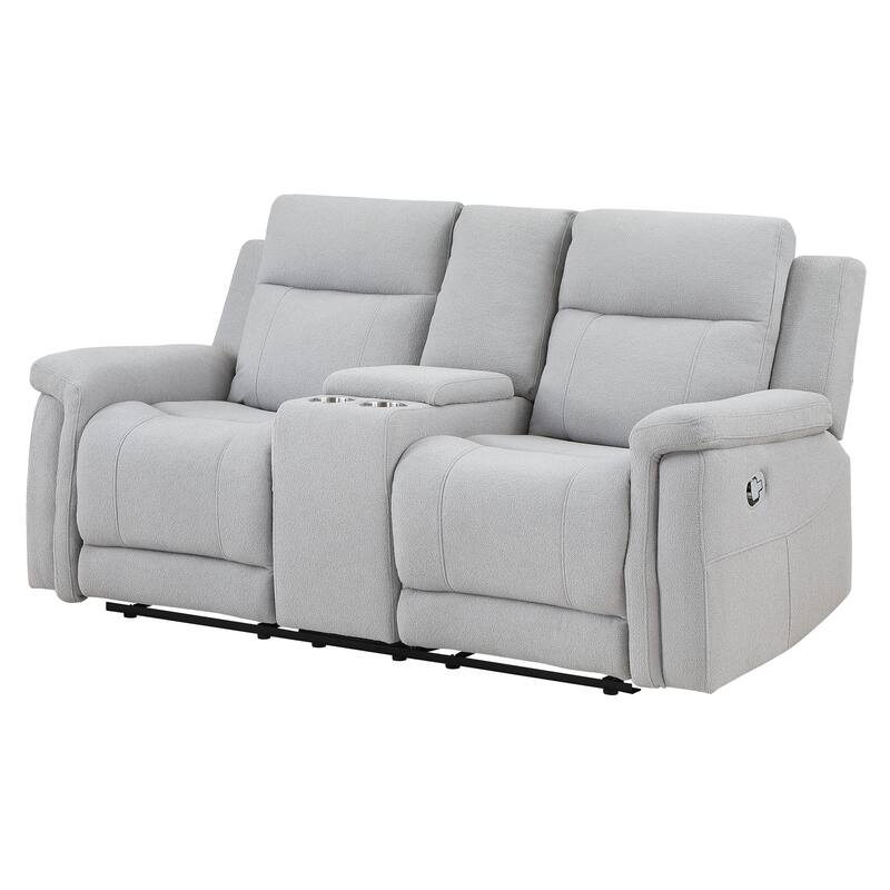Grey Console Reclining Loveseat