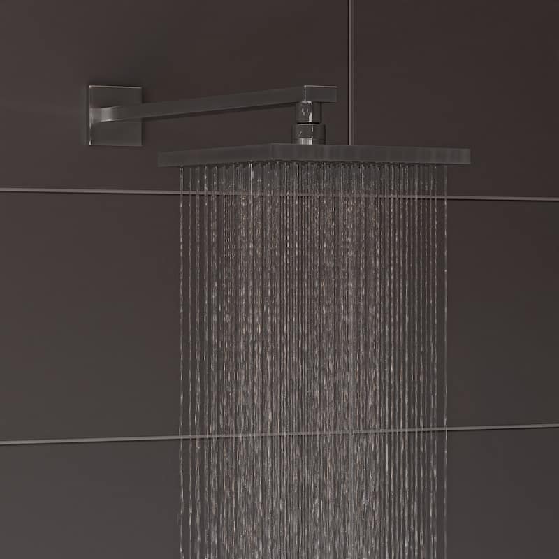 ALFI brand Brushed Nickel 2 Way Thermostatic Square Shower Set