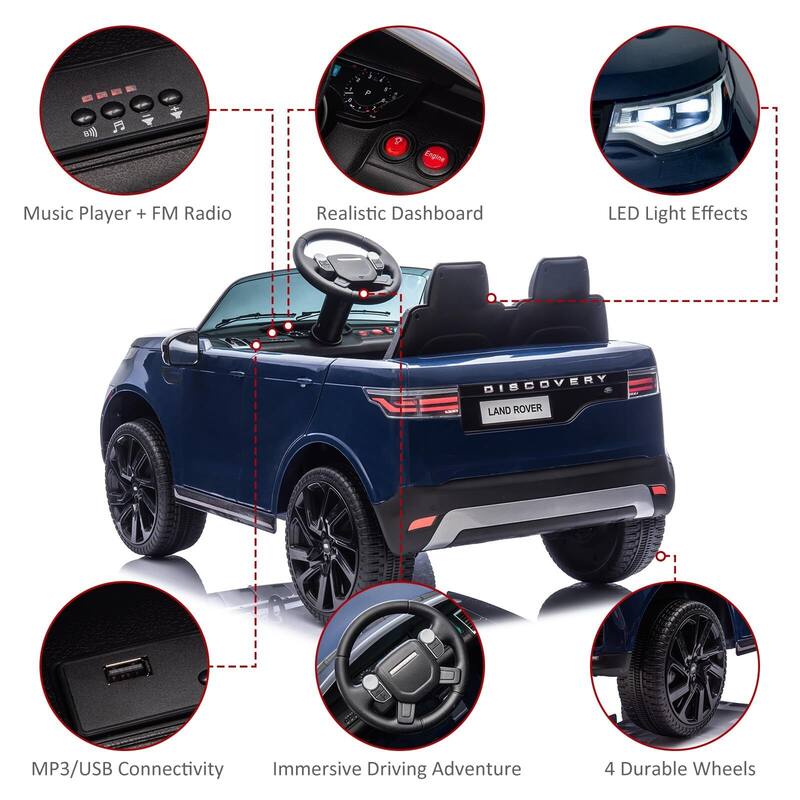 12V Licensed Land Rover 2 Seater Ride on Car for Kids