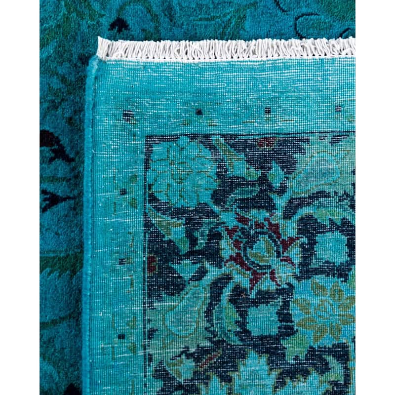Contemporary Overdyed Wool Hand Knotted Area Rug - 4' 0" x 6' 1"