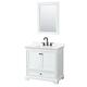 Option White / White Quartz Top / Matte Black Hardware