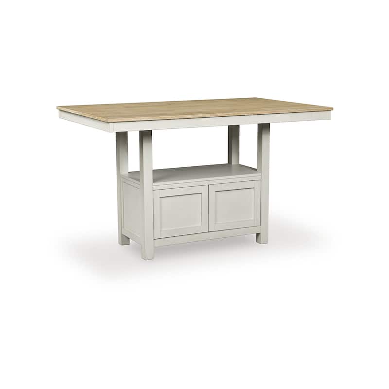 Signature Design by Ashley Westlinport Antique White/Brown Counter Height Dining Table - 38" W x 60" D x 36" H