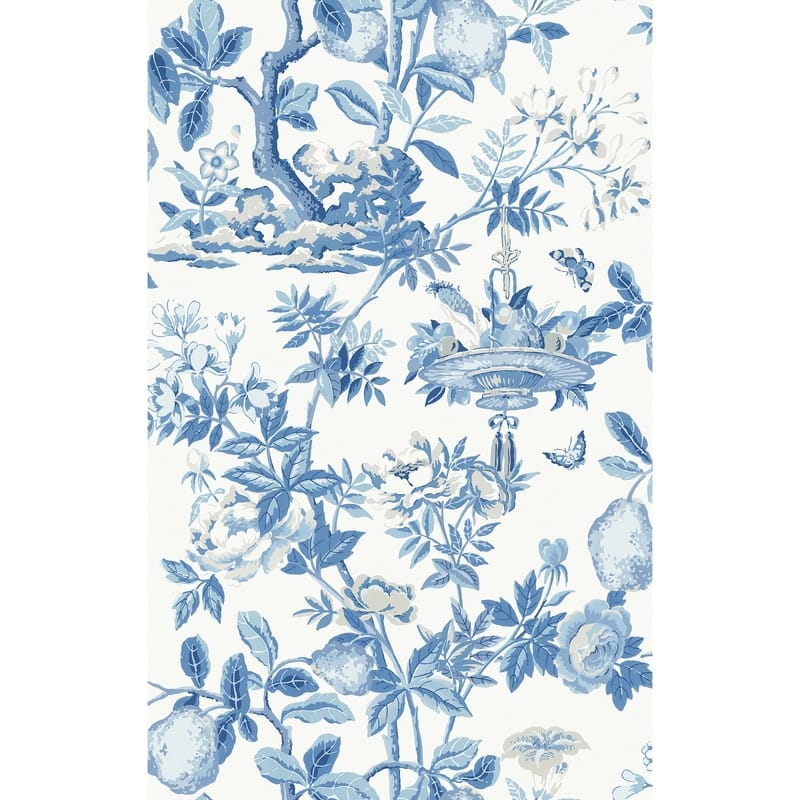 Scalamandre Delft Shantung Garden Self Adhesive Peel & Stick Wallpaper