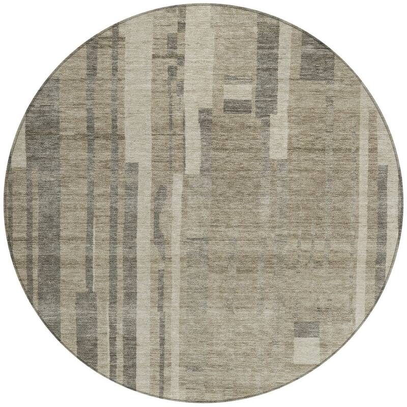 HomeRoots Striped Transitional Rectangle Outdoor Rug