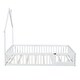 preview thumbnail 16 of 16, Full Size House Shaped Kids Platform Bed Frame with Guardrai, Natural