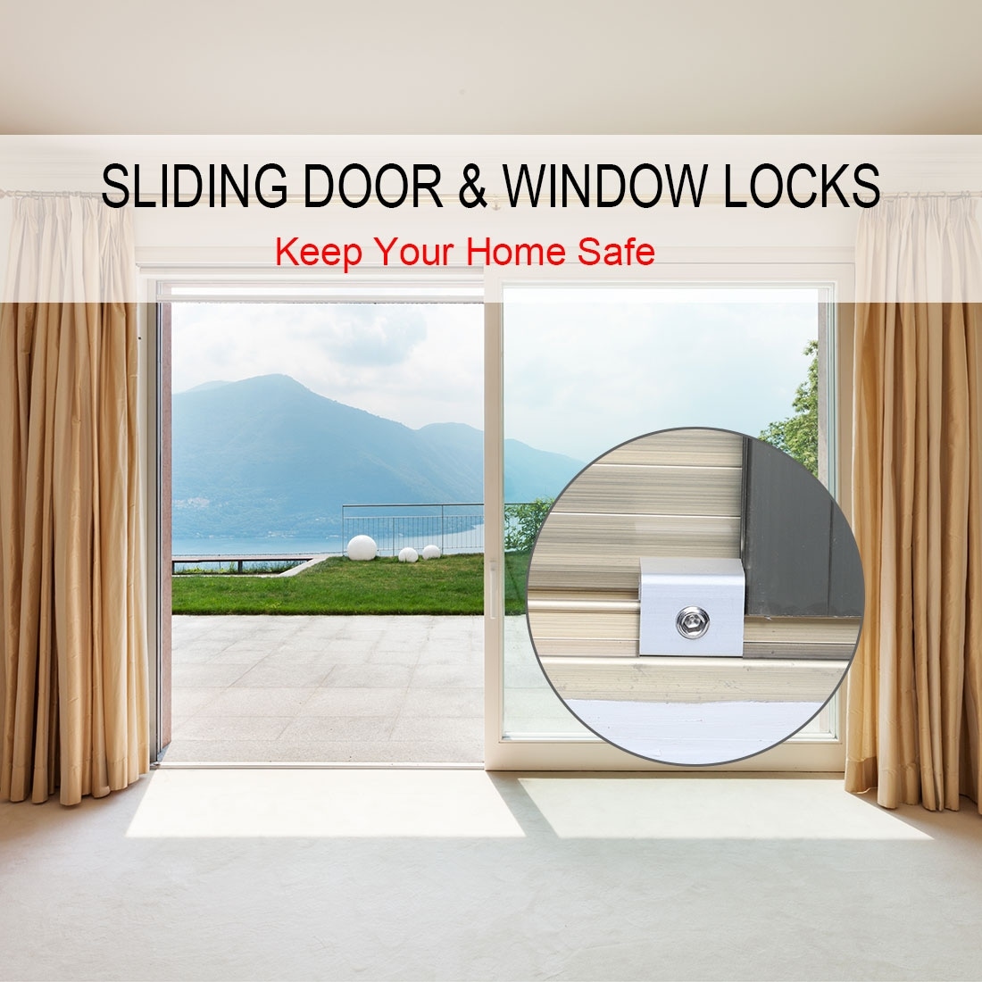 3pcs Sliding Window Locks Aluminum Alloy Dual Screws Door Transom Stop With Key 60 X 24 X 24mm 2 36 X 0 94 X 0 94 L W H