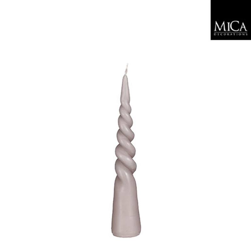Twist Cone Candle Light Grey-ST - Burn Time 25 Hours