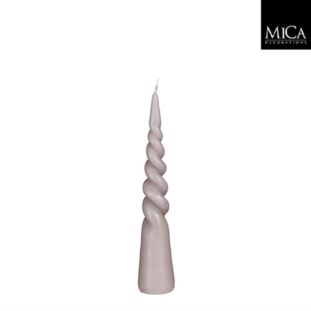 Twist Cone Candle Light Grey-ST - Burn Time 25 Hours
